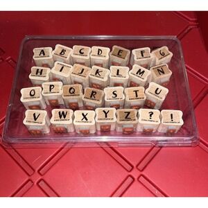 Stampin' Up! "All Around" Alphabet Upper‎ and Lower Case Stamp set from 2002